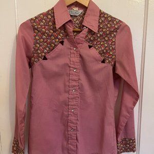 Vintage Pink Western Shirt